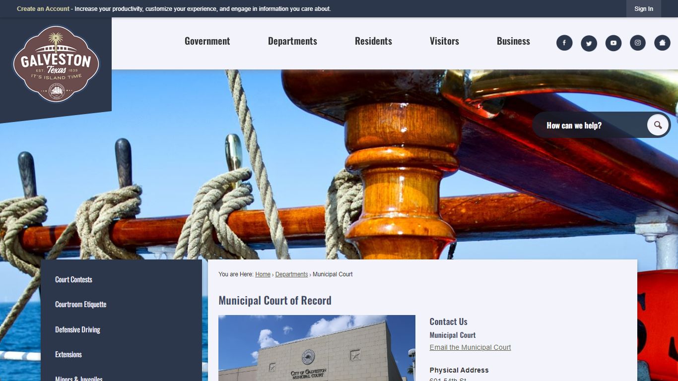 Municipal Court of Record | Galveston, TX - Official Website